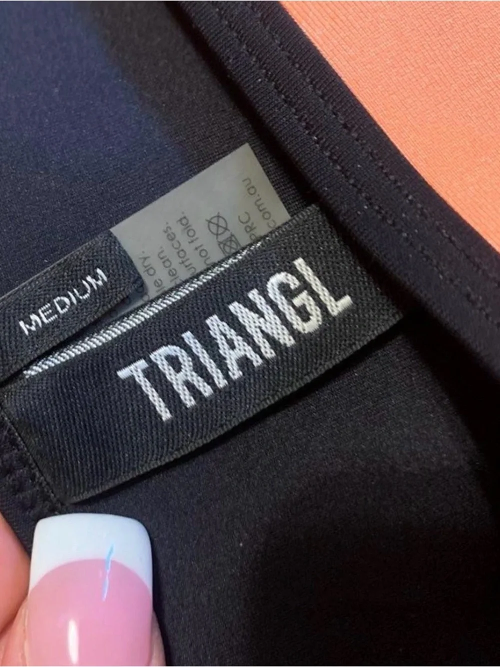 triangl swimwear Colorblock Triangle Bikini in Coral, Aqua & Black